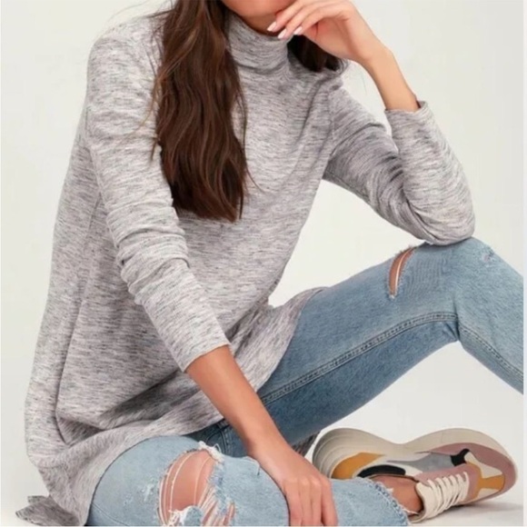 Free People Tops - NWT Free People Stone Cold Turtleneck
Split Back Tunic Top